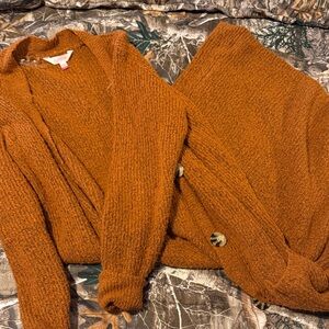 No Boundaries Rust Cardigan Sweater